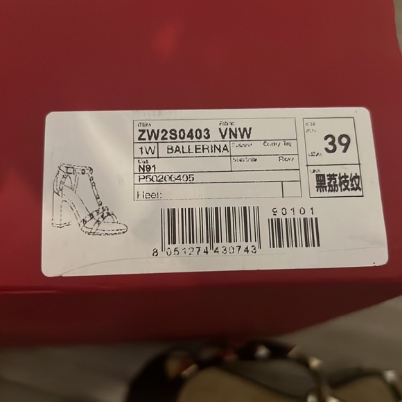 Black Studded Valentino Heels - Picture 7 of 9